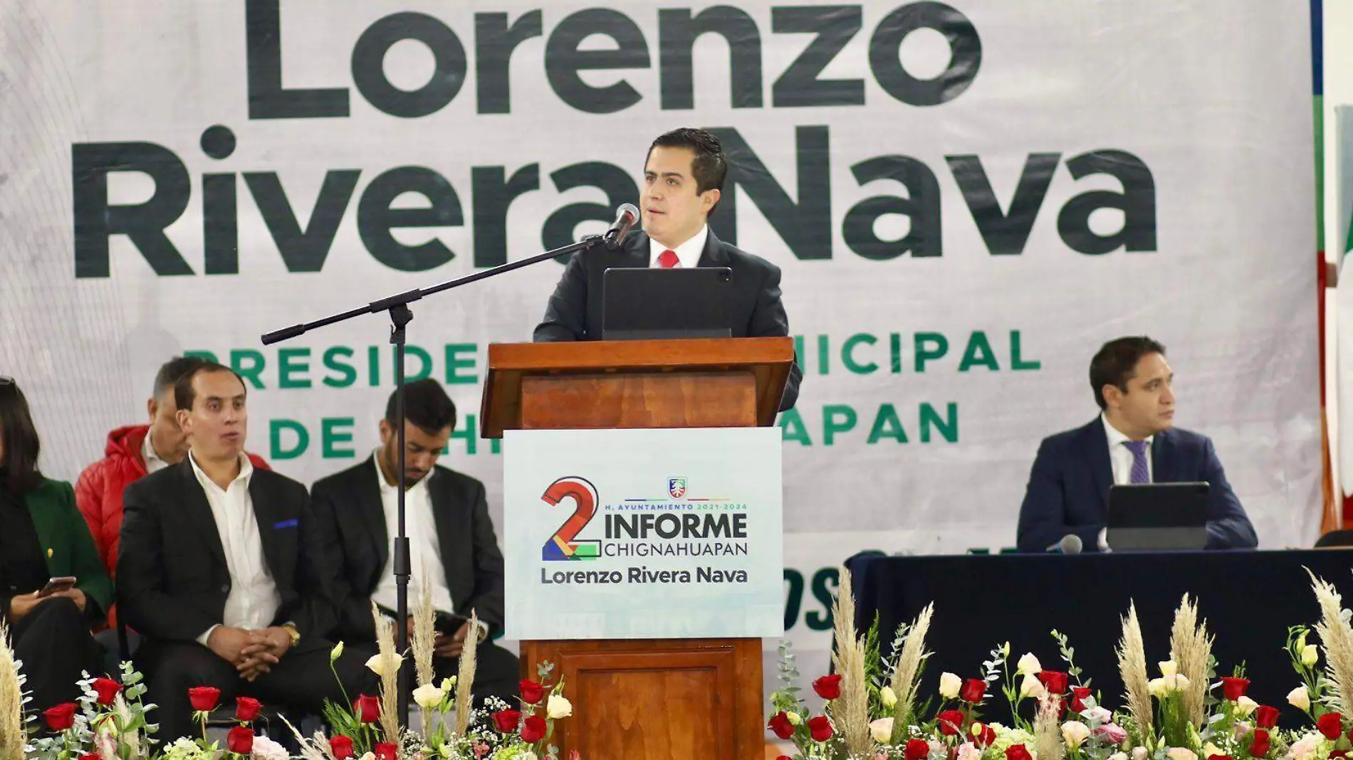 Lorenzo Rivera Nava rinde su segundo informe como alcalde de chignahuapan